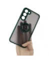 Bizon Case Hybrid Ring Samsung Galaxy S23 Plus smoky with a dark green frame