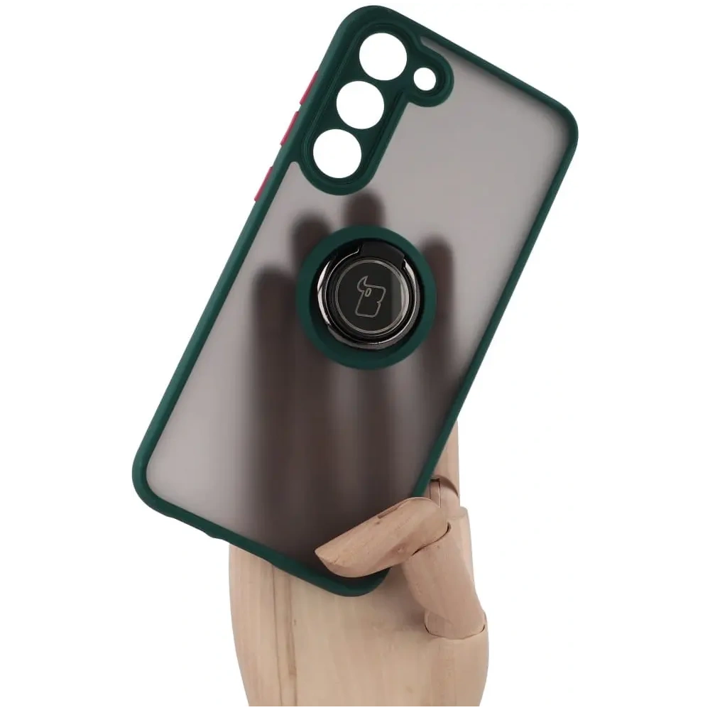 Hurtownia GSM - Bizon Case Hybrid Ring Samsung Galaxy S23 Plus rauchig mit einem dunkelgrünen Rahmen - BIZ1714 - {ean13} - Hurt