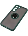 Wholesale Bizon Case Hybrid Ring Samsung Galaxy S23 Plus smoky with a dark green frame - BIZ1714 - {ean13} - Hurt