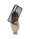 Wholesale Bizon Case Hybrid Ring Samsung Galaxy S23 Plus smoky with a dark green frame - BIZ1714 - {ean13} - Hurt