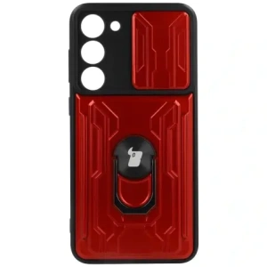 Hurtownia GSM - Bizon Case Camshield Card Slot Ring Samsung Galaxy S23 Plus roșu - BIZ1716 - {ean13} - Hurt