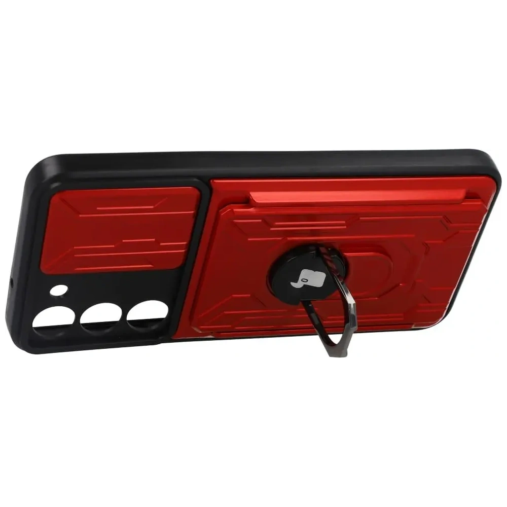 Hurtownia GSM - Bizon Case Camshield Card Slot Ring Samsung Galaxy S23 Plus roșu - BIZ1716 - {ean13} - Hurt
