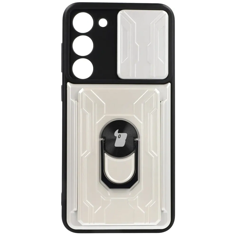 Hurtownia GSM - Bizon Case Camshield Card Slot Ring Samsung Galaxy S23 Plus alb - BIZ1718 - {ean13} - Hurt