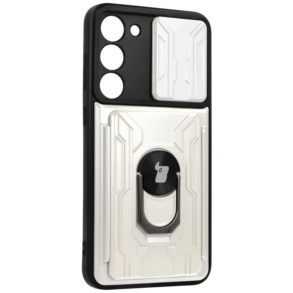 Hurtownia GSM - Bizon Case Camshield Card Slot Ring Samsung Galaxy S23 Plus alb - BIZ1718 - {ean13} - Hurt