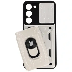 Hurtownia GSM - Bizon Case Camshield Card Slot Ring Samsung Galaxy S23 Plus alb - BIZ1718 - {ean13} - Hurt