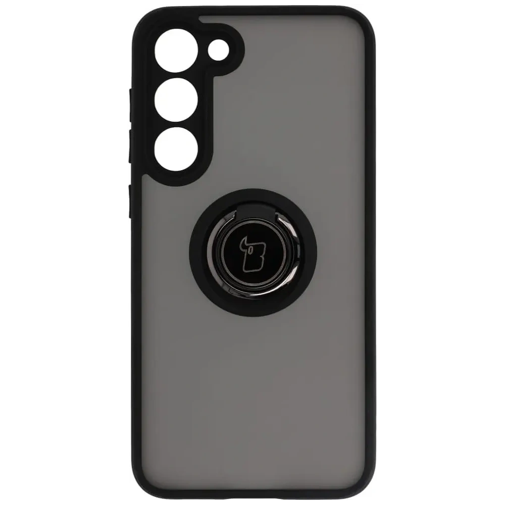 Hurtownia GSM - Etui z uchwytem na palec Bizon Case Hybrid Ring do Samsung Galaxy S23 Plus kouřové s černým rámečkem - BIZ1725 - {ean13} - Hurt