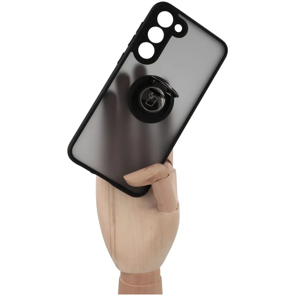 Hurtownia GSM - Bizon Case Hybrid Ring Samsung Galaxy S23 Plus fumuriu cu un cadru negru - BIZ1725 - {ean13} - Hurt