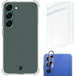Hurtownia GSM - Bizon Case Clear Pack carcasă + 2x sticlă de ecran + sticlă pentru lentile Samsung Galaxy S23 Plus clar - BIZ1726 - {ean13} - Hurt