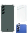 Bizon Case Clear Pack carcasă + 2x sticlă de ecran + sticlă pentru lentile Samsung Galaxy S23 Plus clar