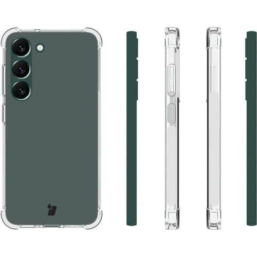 Etui + 2x szkło na ekran + obiektyw Bizon Case Clear Pack do Samsung Galaxy S23 Plus przezroczyste