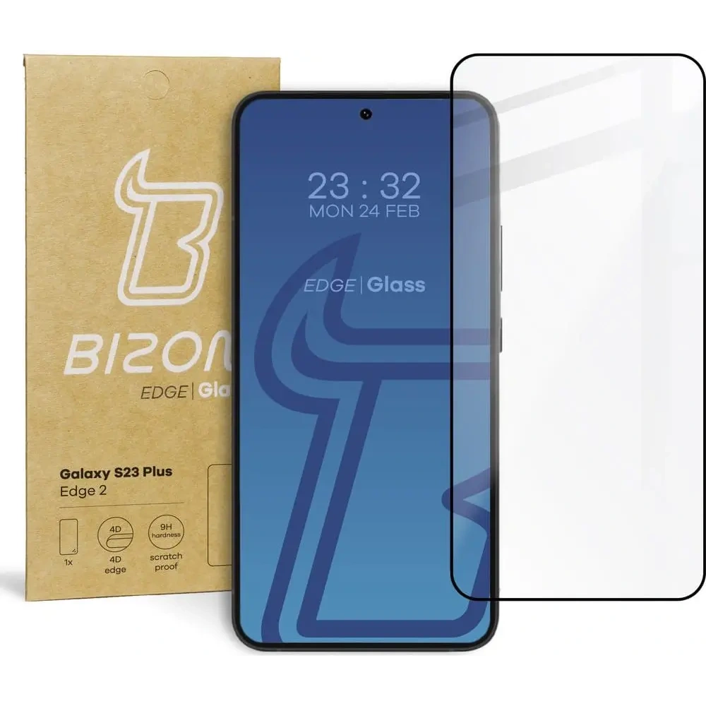 Hurtownia GSM - Szkło hartowane Bizon Glass Edge 2 do Samsung Galaxy S23 Plus czarne - BIZ1727 - {ean13} - Hurt