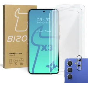 Hurtownia GSM - BIZON Clear 2 3x sticlă de ecran + sticlă pentru cameră Samsung Galaxy S23 Plus - BIZ1728 - {ean13} - Hurt