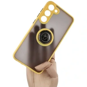 Hurtownia GSM - Bizon Case Hybrid Ring Samsung Galaxy S23 Plus fumuriu cu un cadru galben - BIZ1729 - {ean13} - Hurt