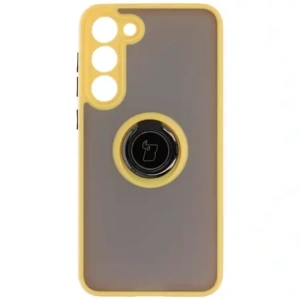 Hurtownia GSM - Bizon Case Hybrid Ring Samsung Galaxy S23 Plus fumuriu cu un cadru galben - BIZ1729 - {ean13} - Hurt