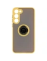 Wholesale Bizon Case Hybrid Ring Samsung Galaxy S23 Plus smoky with a yellow frame - BIZ1729 - {ean13} - Hurt