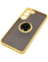 Hurtownia GSM - Etui z uchwytem na palec Bizon Case Hybrid Ring do Samsung Galaxy S23 Plus kouřové s žlutým rámem - BIZ1729 - {ean13} - Hurt