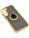 Hurtownia GSM - Etui z uchwytem na palec Bizon Case Hybrid Ring do Samsung Galaxy S23 Plus kouřové s žlutým rámem - BIZ1729 - {ean13} - Hurt