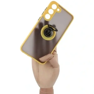 Hurtownia GSM - Bizon Case Hybrid Ring Samsung Galaxy S23 Plus fumuriu cu un cadru galben - BIZ1729 - {ean13} - Hurt