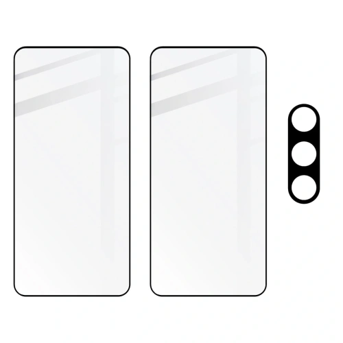 2x Szkło na ekran + szkło na aparat BIZON Edge 2 do Samsung Galaxy S23 Plus