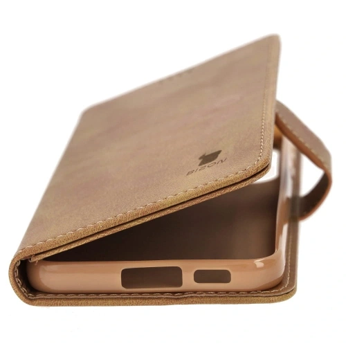 Etui Bizon Case Wallet do Samsung Galaxy S23 Plus jasnobrązowe