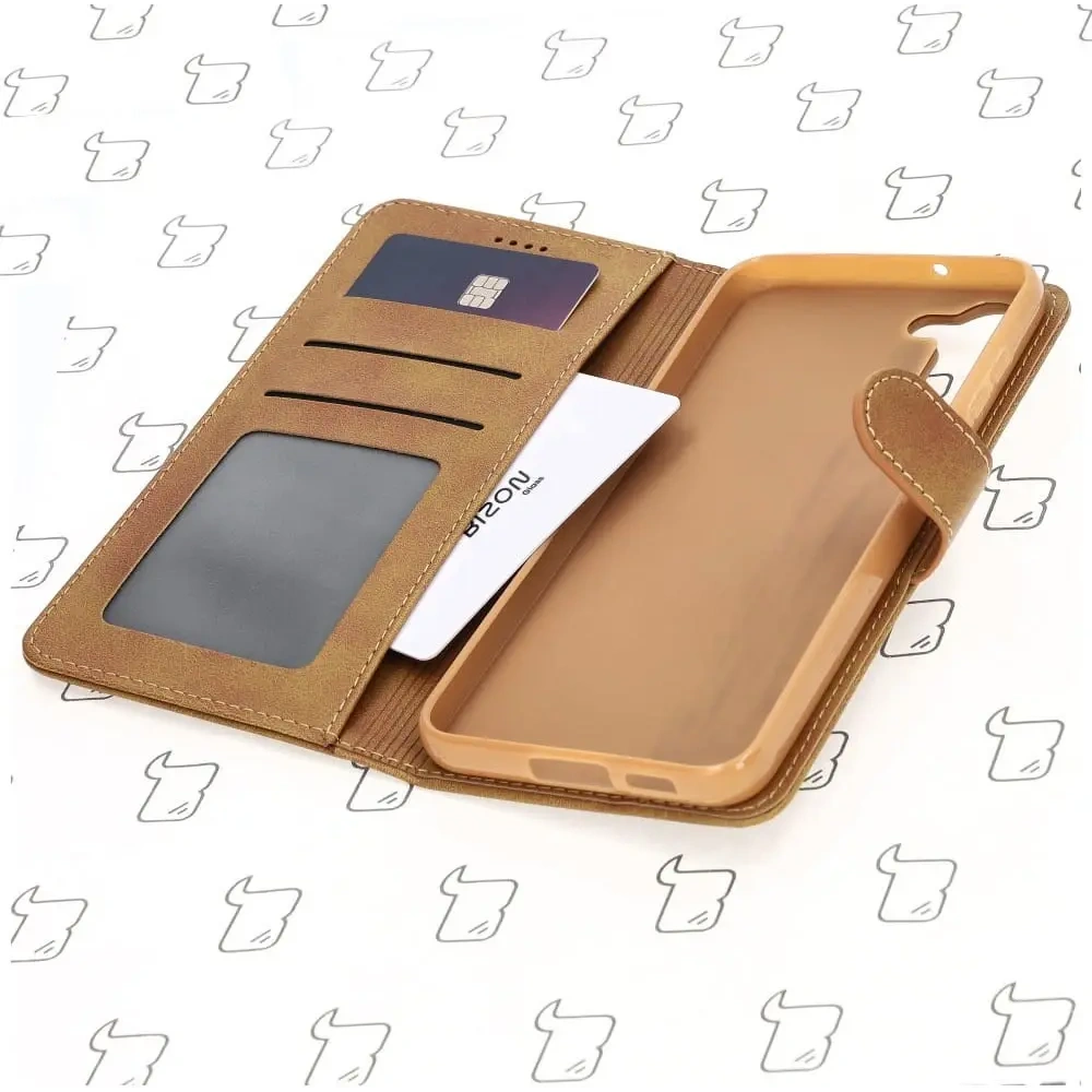 Hurtownia GSM - Etui Bizon Case Wallet do Samsung Galaxy S23 Plus světle hnědé - BIZ1731 - {ean13} - Hurt