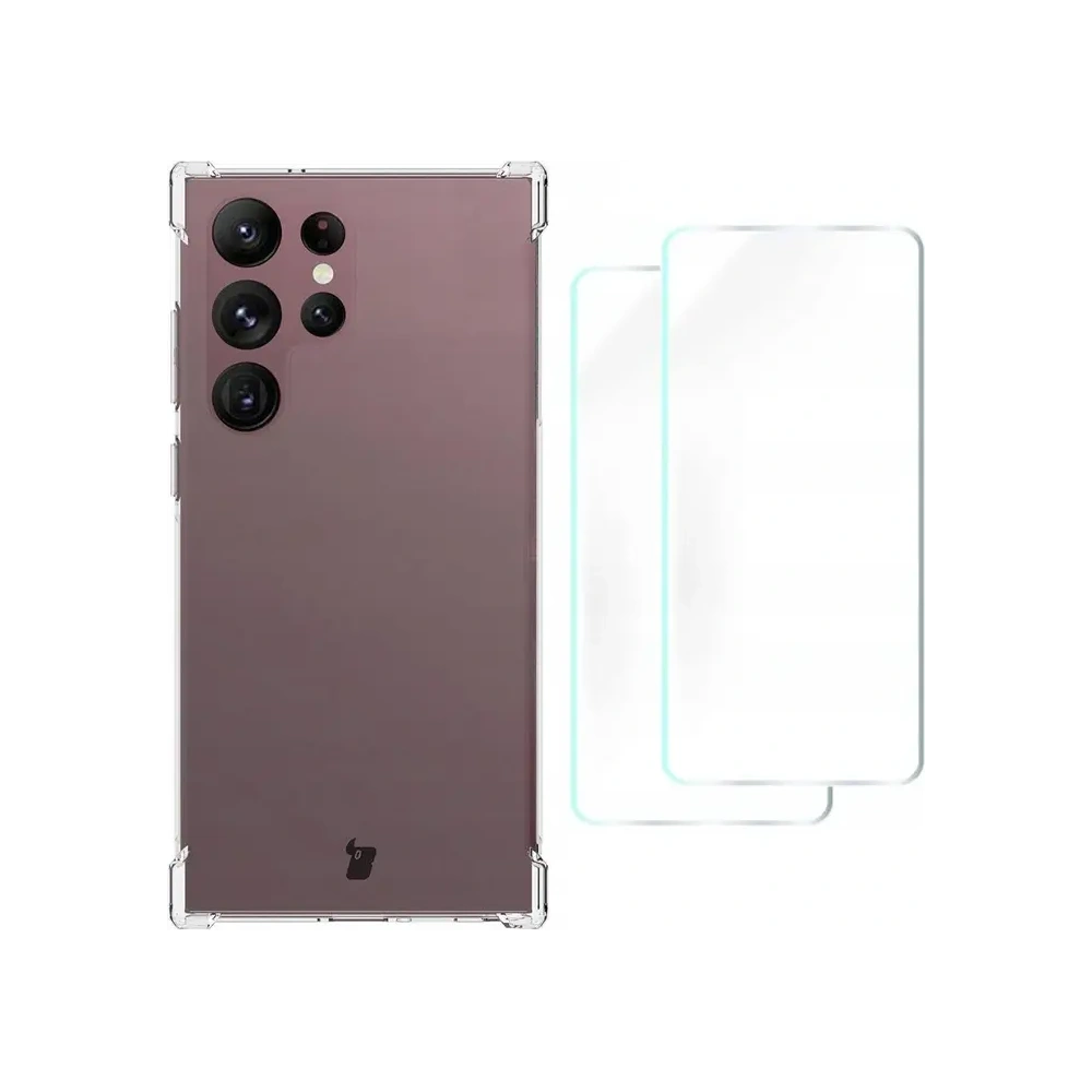Hurtownia GSM - Etui + 2x folia + obiektyw Bizon Case Clear Pack do Samsung Galaxy S23 Ultra przezroczyste - BIZ1734 - {ean13} - Hurt