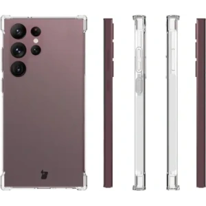 Hurtownia GSM - Bizon Case Clear Pack tok + 2x kijelzőfólia + lencsevédő Samsung Galaxy S23 Ultra átlátszó - BIZ1734 - {ean13} - Hurt