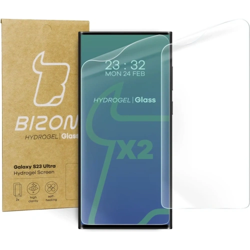 Folia hydrożelowa na ekran Bizon Glass Hydrogel do Samsung Galaxy S23 Ultra [2 PACK]