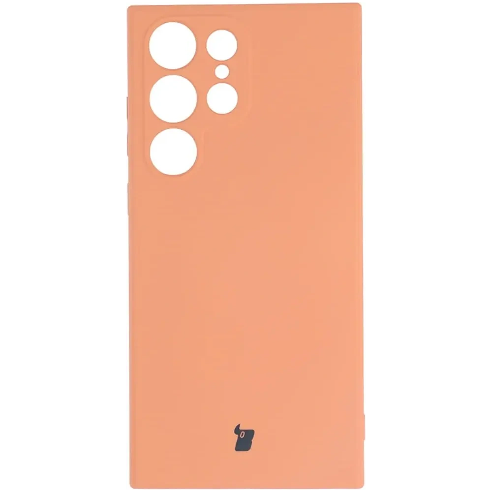 Hurtownia GSM - Etui Bizon Case Silicone Sq do Samsung Galaxy S23 Ultra pomarańczowe - BIZ1737 - {ean13} - Hurt