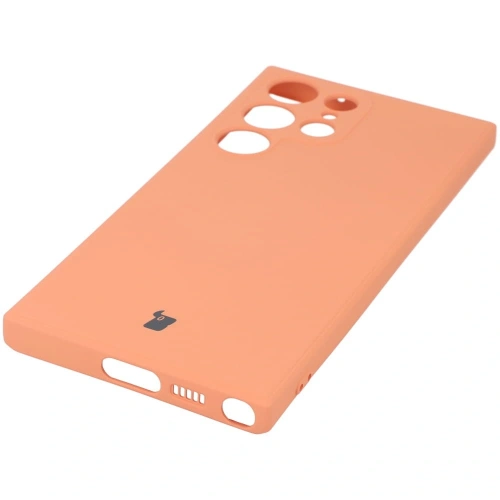 Etui Bizon Case Silicone Sq do Samsung Galaxy S23 Ultra pomarańczowe