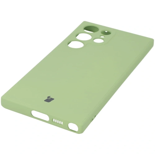 Etui Bizon Case Silicone Sq do Samsung Galaxy S23 Ultra jasnozielone