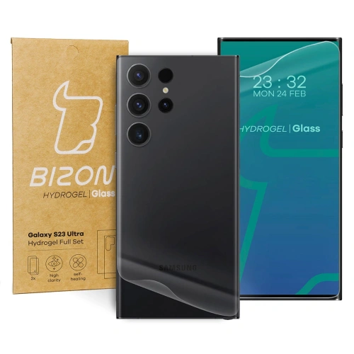 Folia hydrożelowa na tył i przód Bizon Glass Hydrogel Samsung Galaxy S23 Ultra