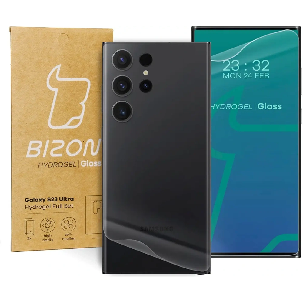 Hurtownia GSM - Folia hydrożelowa na tył i przód Bizon Glass Hydrogel Samsung Galaxy S23 Ultra - BIZ1741 - {ean13} - Hurt