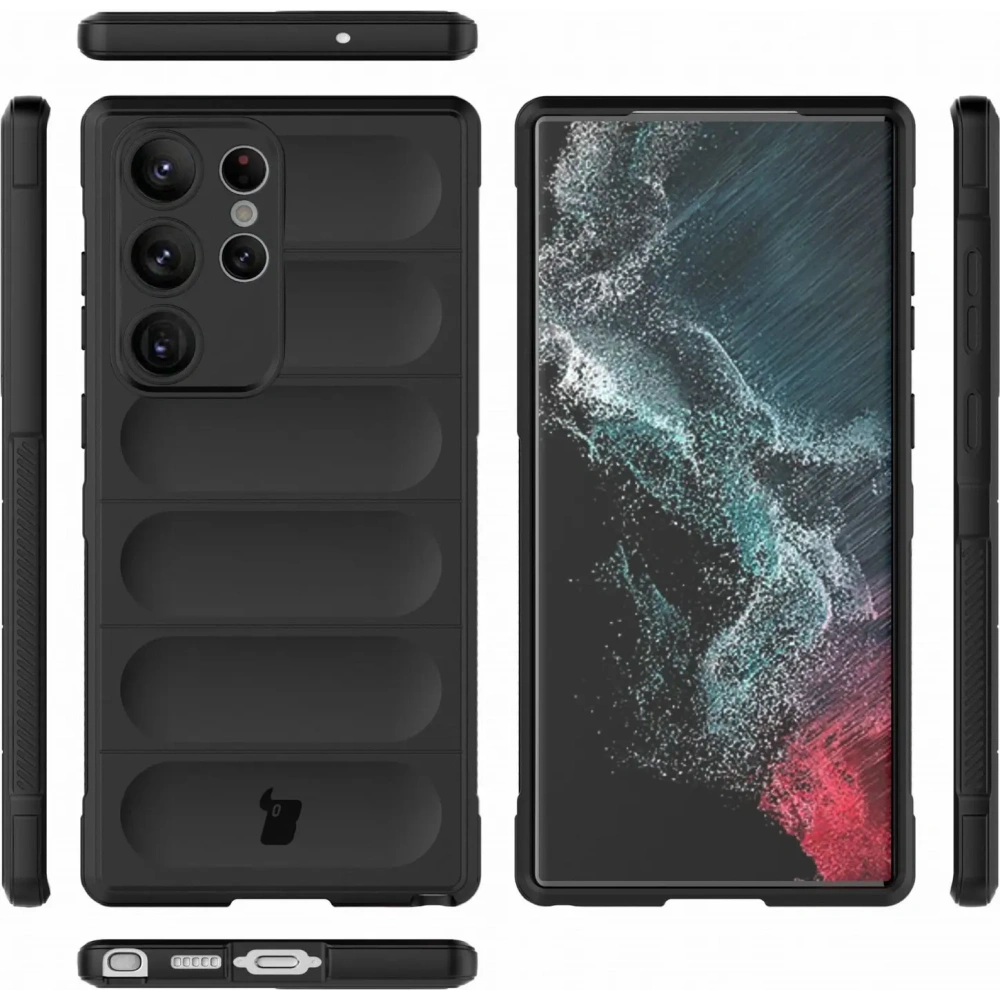 Hurtownia GSM - Pancerne etui Bizon Case Tur do Samsung Galaxy S23 Ultra czarne - BIZ1742 - {ean13} - Hurt