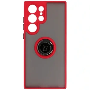 Hurtownia GSM - Bizon Case Hybrid Ring Samsung Galaxy S23 Ultra füstös piros kerettel - BIZ1745 - {ean13} - Hurt