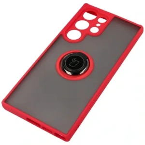 Hurtownia GSM - Bizon Case Hybrid Ring Samsung Galaxy S23 Ultra füstös piros kerettel - BIZ1745 - {ean13} - Hurt