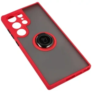 Hurtownia GSM - Bizon Case Hybrid Ring Samsung Galaxy S23 Ultra füstös piros kerettel - BIZ1745 - {ean13} - Hurt