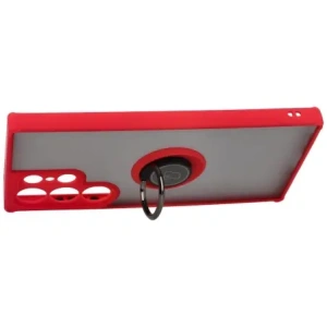 Hurtownia GSM - Bizon Case Hybrid Ring Samsung Galaxy S23 Ultra füstös piros kerettel - BIZ1745 - {ean13} - Hurt