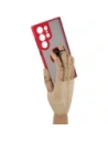 Wholesale Bizon Case Hybrid Ring Samsung Galaxy S23 Ultra smoky with a red frame - BIZ1745 - {ean13} - Hurt