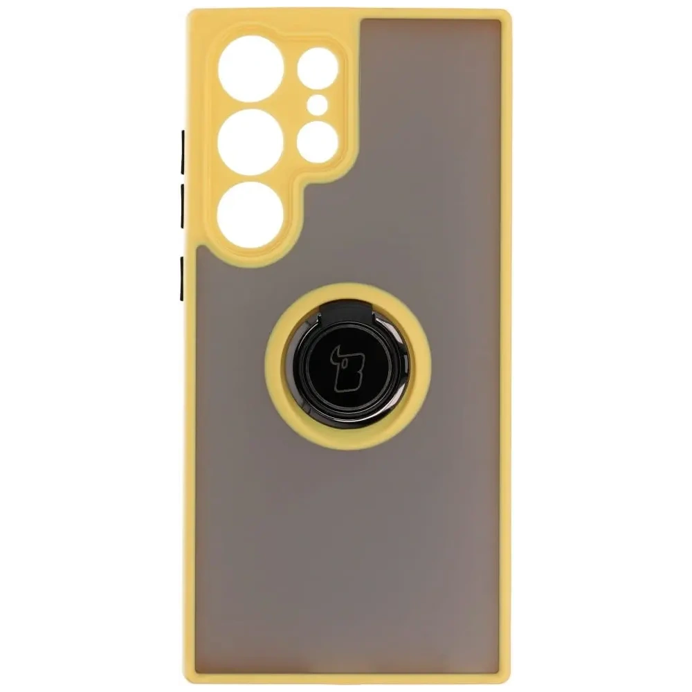 Hurtownia GSM - Bizon Case Hybrid Ring Samsung Galaxy S23 Ultra füstös sárga kerettel - BIZ1746 - {ean13} - Hurt