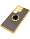 Hurtownia GSM - Bizon Case Hybrid Ring Samsung Galaxy S23 Ultra füstös sárga kerettel - BIZ1746 - {ean13} - Hurt