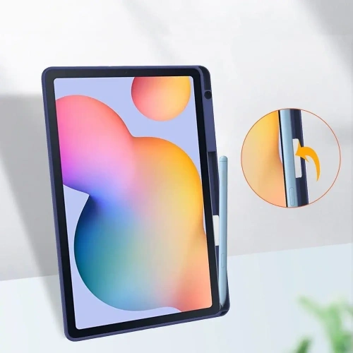 Etui Bizon Case Tab Clear Matt do Samsung Galaxy Tab S6 Lite 2024/2022/2020 granatowe