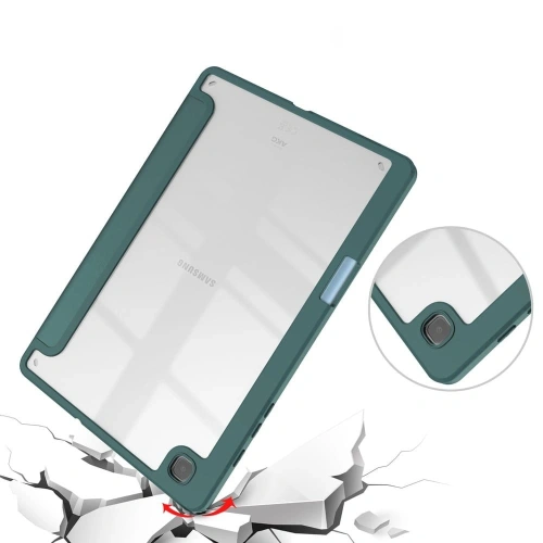 Etui Bizon Case Tab Clear Matt do Samsung Galaxy Tab S6 Lite 2024/2022/2020 ciemnozielone