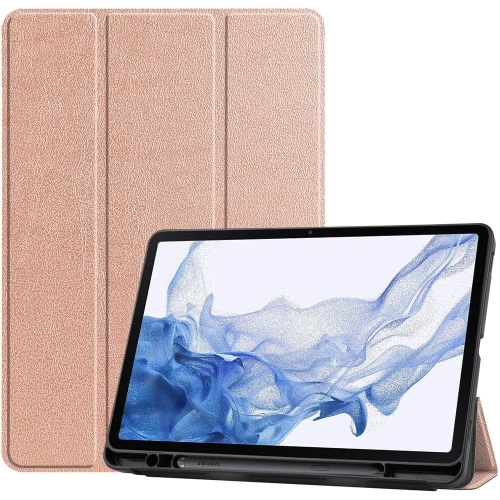 Etui Bizon Case Tab Lizard do Samsung Galaxy Tab S8 / S7 różowozłote