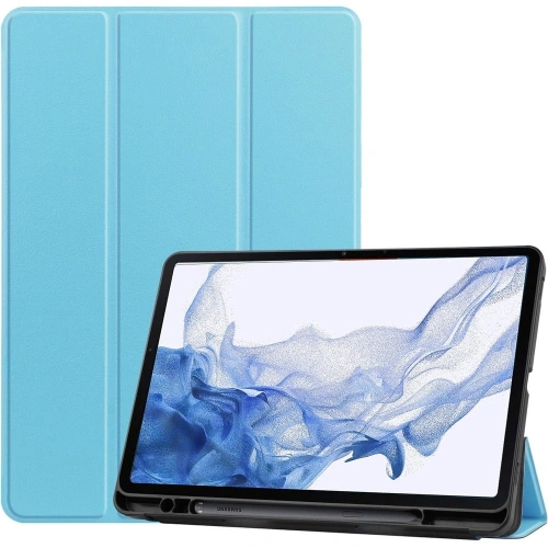 Etui Bizon Case Tab Lizard do Samsung Galaxy Tab S8 / S7 błękitne