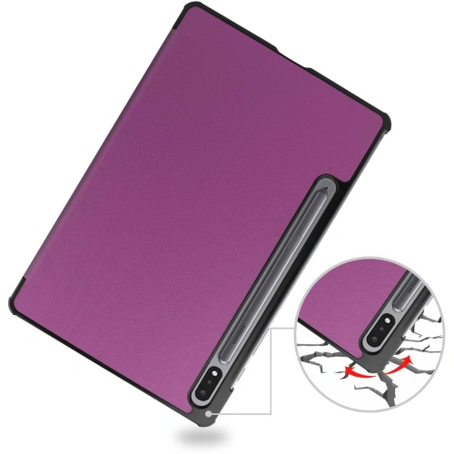 Etui Bizon Case Tab Croc do Samsung Galaxy Tab S8 / S7 ciemnofioletowe