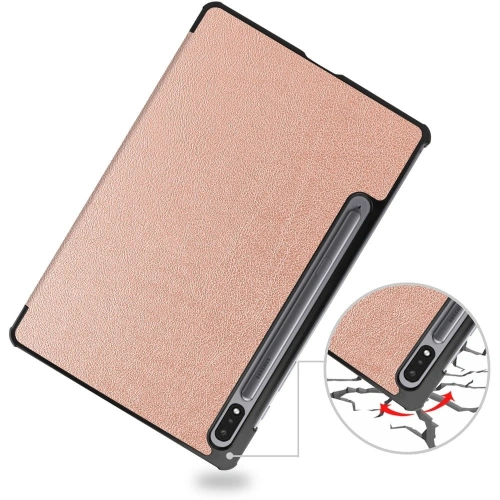 Etui Bizon Case Tab Croc do Samsung Galaxy Tab S8 / S7 różowozłote