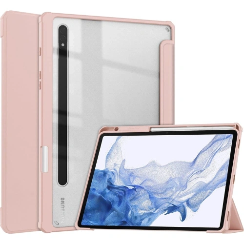 Etui Bizon Case Tab Clear Matt do Samsung Galaxy Tab S8 / S7 różowozłote