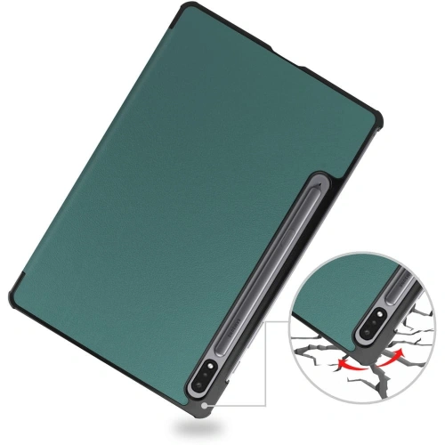 Etui Bizon Case Tab Croc do Samsung Galaxy Tab S8 / S7 ciemnozielone