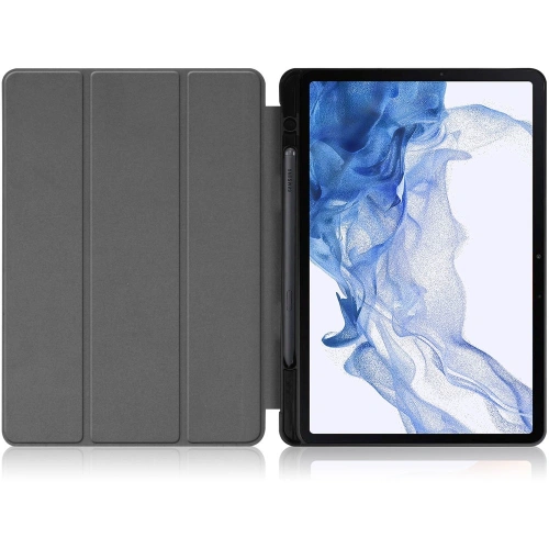 Etui Bizon Case Tab Lizard do Samsung Galaxy Tab S8 / S7 ciemnofioletowe